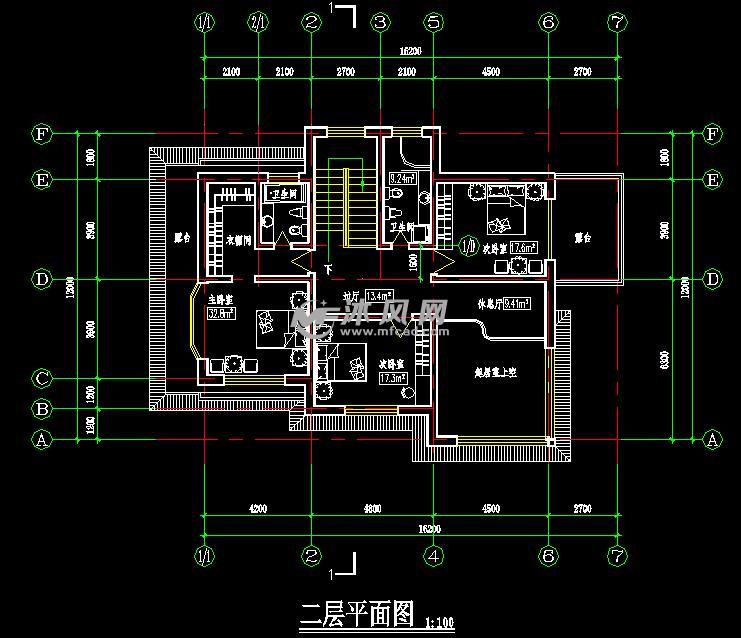 205平米2层石家庄农村欧式别墅设计施工平面图